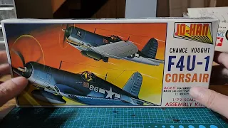 Kit Review  Johan F4U corsair unboxing and bench update on Neil bonnet bud car and tamiya Ducati