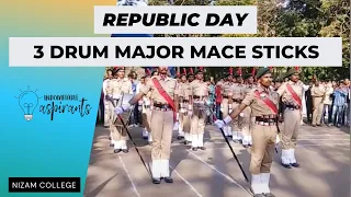 NCC DRUM MAJOR MACE STICK - A  TRIANGULAR FORMATION, THRILLING, WORTHWATCHING AND AMAZING TROOP