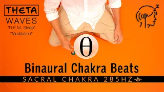 Sacral Chakra Frequency Theta Binaural Beats for R.E.M. Sleep & Meditation | Singing Bowl Sound Bath
