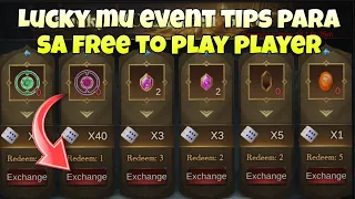 Lucky M.U Event Tips Para Sa Free To Play Player- M.U Dragon Adventure Mobile