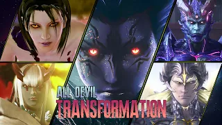 ALL DEVIL GENE/DEMON TRANSFORMATIONS IN TEKKEN | TEKKEN 8 [4K]