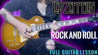 How To Play "Rock And Roll" by Led Zeppelin (Full Electric Guitar Lesson)