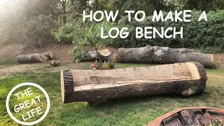 HOW TO MAKE A LOG BENCH WITHOUT NAILS