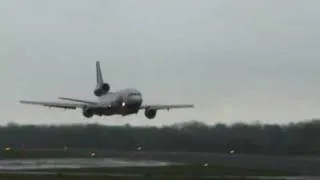 DC10 MyTravel last goodbye flyby