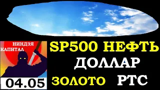 04.05.Курс ДОЛЛАРА на сегодня. НЕФТЬ.ЗОЛОТО.VIX.SP500. Курс РУБЛЯ.ММВБ.:Сбербанк.Газпром.ГМК.Новатэк