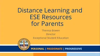 Distance Learning - ESE Resources for Parents