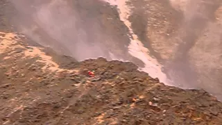 Rockfall in Grand Couloir, Mont Blanc