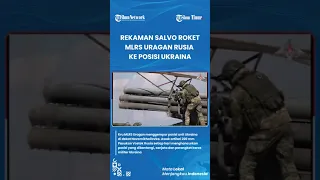 MLRS URAGAN - Rekaman Salvo Roket Peluncur Roket Ganda Rusia Bombardir Pertahanan Ukraina