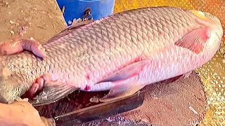 Special Cutting Style | Fastest Big Rohu Fish Cutting By Expert Fish Cutter Bangladesh