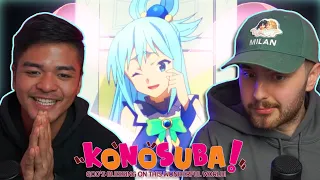 FIRST TIME WATCHING KONOSUBA!! THIS IS GOLD - Konosuba Episode 1 REACTION + REVIEW!!