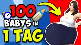 Kann ich in 24 Stunden 100 BABYS bekommen?! 😱 Die Sims 4 100 Baby Challenge | Nesmeralda