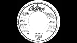 1976 Wings - Let ‘Em In (stereo radio promo 45--short version)