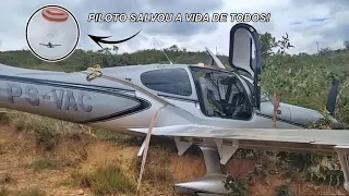 Video Mostra Avião cirrus sr22 g6 caindo de paraquedas após pane de motor em Belo Horizonte-mg