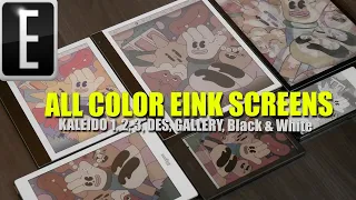 Every E INK Color e-paper Screen Compared | Kaleido 1.2,3, DES and Gallery 3