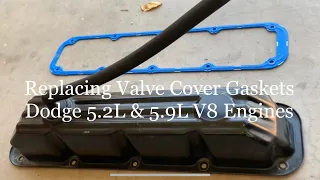 How To Replace Valve Cover Gaskets - 2001 Dodge Ram 1500