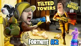 FORTNITE #2 w/ HELLO NEIGHBOR! Looting, Shooting, My Dog is Tooting! (The Tilted Towers Sniper)