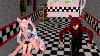 MMD x FNAF Foxy and Mangle Dance Scream