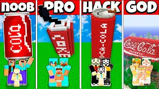 COCA-COLA BUILD CHALLENGE - NOOB vs PRO vs HACKER vs GOD Minecraft Animation