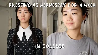 DRESSING UP AS WEDNESDAY ADDAMS FOR WEEK IN COLLEGE!