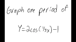 Trigonometric Functions: Graph y = 2 cos (1/3 x) - 1