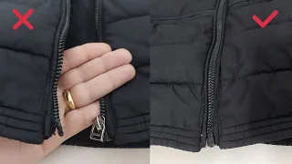 If the zipper of the clothes is broken, don't spend to replace it, you can repair it.