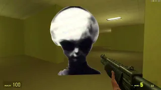 Got chased by skinny Bob (real Alien footage) nextbot in the backrooms (Garry's Mod)