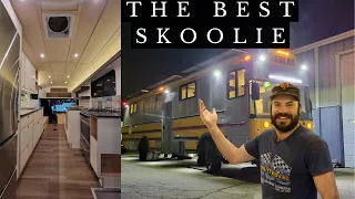 Tour this ROOF-RAISED, SOLAR-POWERED, OFF-GRID SKOOLIE CONVERSION | the ULTIMATE TINY HOME ON WHEELS