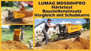 Mini Dumper Lumag MD500HPRO im Einsatz! + Dumper vs. Schubkarre auf der Baustelle I MD 500 H Pro