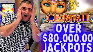 Over $80,000 JACKPOTS On Cleopatra Slot Machine - My BIGGEST WINS