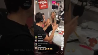 Дарья Пынзарь с мужем на радио в прямом эфире Instagram 05-06-2017
