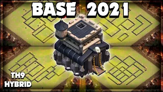 New BEST TH9 BASE 2021| Town Hall 9 Hybrid/Trophy Base Design - Clash of Clans !