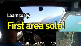 RECREATIONAL PILOT CERTIFICATE:  Flying Lesson #15  Area Solo | Audio