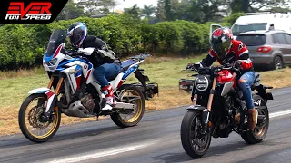 Yamaha RX 🆚 Honda CB650R 🆚 Africa Twin 🆚 CBR600RR 🆚 CB1000R🔥 DRAG RACING 🔥 Track Times 2022