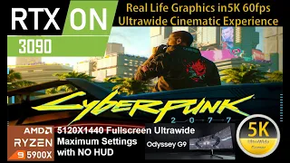 Cyberpunk 2077 | RTX 3090 + 5900X + Samsung G9 Odyssey 5120x1440 BENCHMARK | Gameplay Part 1