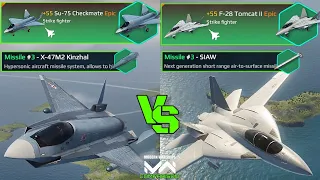 F-28 Tomcat II VS Su-75 Checkmate | VIP Strike Fighter Comparison | Modern Warships