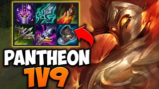 Making Diamond elo look like Bronze with Pantheon mid! (1V9 WITH EASE)