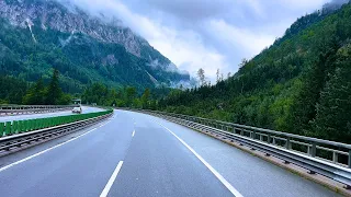 Driving in Austria: Rainy drive on Road 9 towards Graz