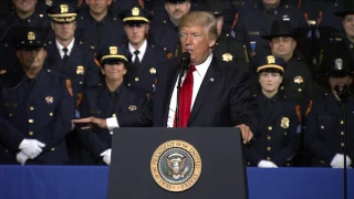 Trump to officers: 'Please don't be too nice' with arrestees