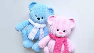 BEAR 13.8" (16.5") crochet / Video tutorial / Part 3 / Big Bear pattern ETSY