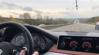 BMW X5 (F15) flat out in Autobahn 150-speed limiter!!