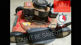 1 MINUTE RESTORATION - Old Snapper Lawnmower