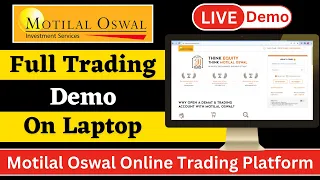 Motilal Oswal Online Trading Demo Desktop || Live Demo || Motilal Oswal Online Trading Demo