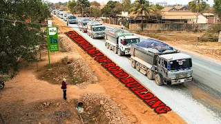 Fantastic Video of Gravel Paving Operations | Technology of Road Building Machines