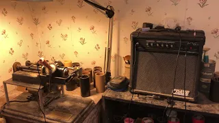 EDISON ELECTRIC PHONOGRAPH / NEW ARCHIVETTE / TEST 1 / PLAYING THROUGH A GUITAR AMPLIFIER