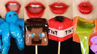 30MINUTES EMOJI EATING ASMR FOR SLEEP, MINECRAFT FOOD, OOZE TUBE CANDY, WAX CANDY MUKBANG ASMR 🍒