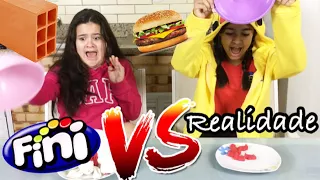 BALAS FINI VS REALIDADE #2 -  FOOD VS GUMMY CHALLENGE