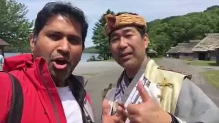 Ainu Land Owner welcoming to Hokkaido