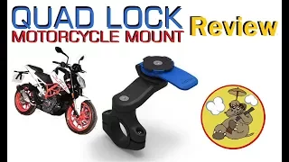 QUAD LOCK Motorcycle Mobile Phone Mount Review & Installation