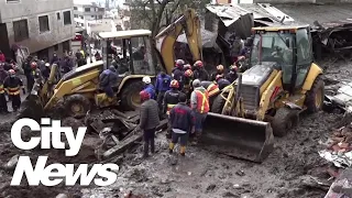 The search for bodies continues after landslide in Ecuador