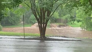 Neighborhood flooded with sewage water